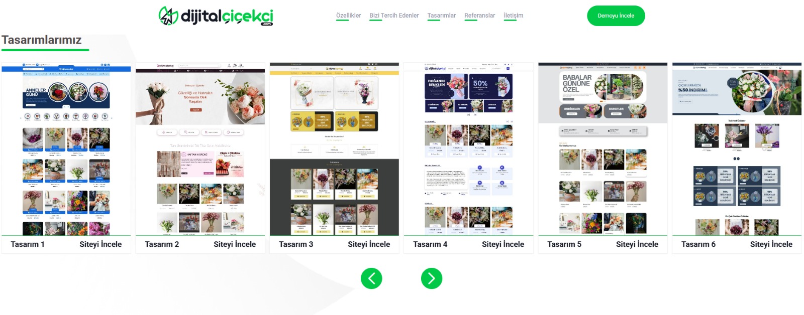 Çiçekçilere Kurumsal Site