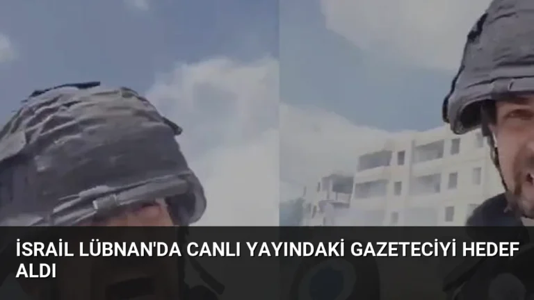İsrail Lübnan’da Canlı Yayındaki Gazeteciyi Hedef Aldı