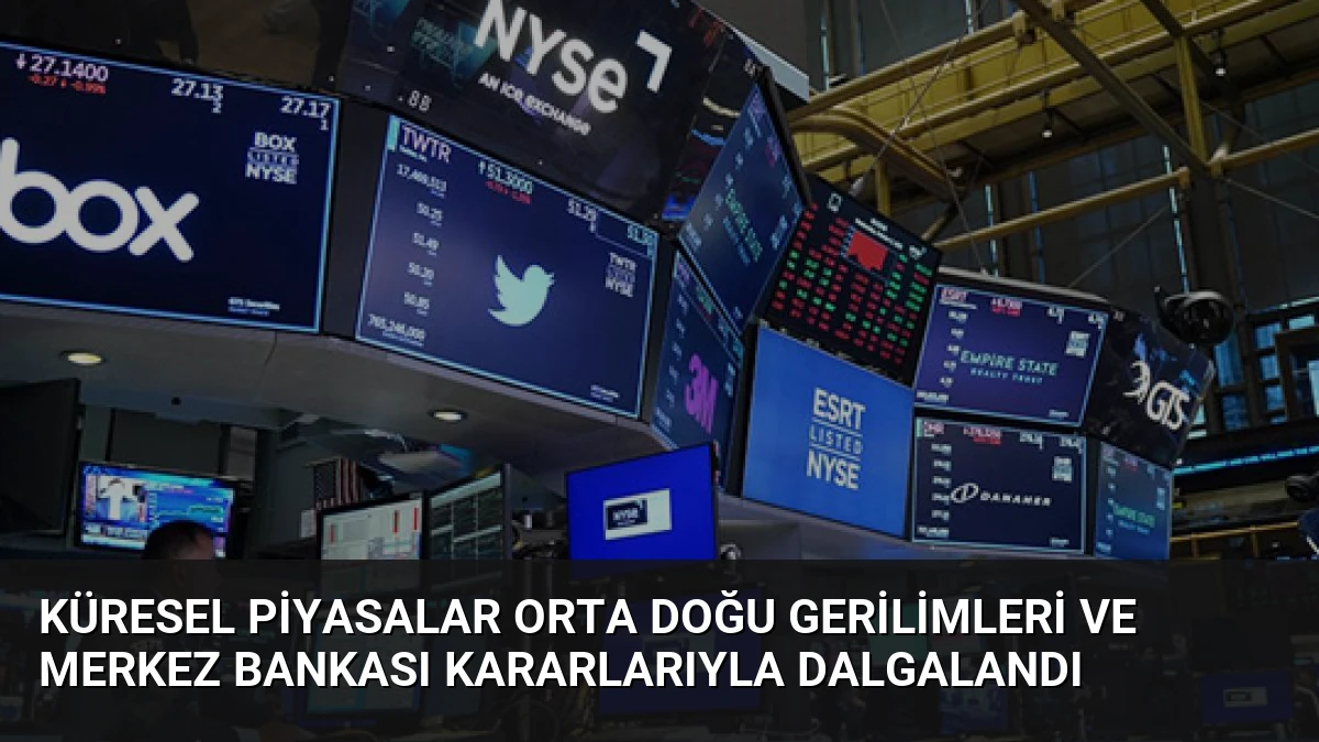 Küresel Piyasalar Orta Doğu Gerilimleri ve Merkez Bankası Kararlarıyla Dalgalandı