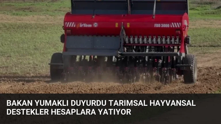 Bakan Yumaklı Duyurdu Tarımsal Hayvansal Destekler Hesaplara Yatıyor