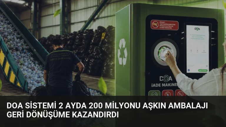 DOA Sistemi 2 Ayda 200 Milyonu Aşkın Ambalajı Geri Dönüşüme Kazandırdı