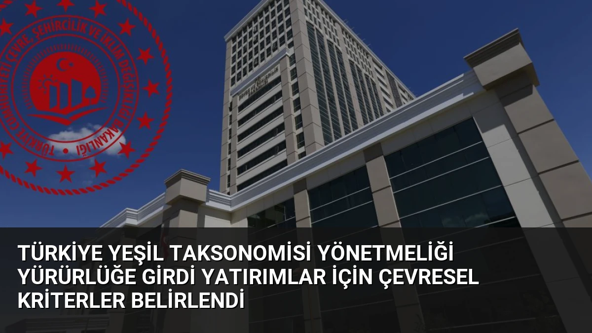 Türkiye Yeşil Taksonomisi Yönetmeliği Yürürlüğe Girdi Yatırımlar İçin Çevresel Kriterler Belirlendi